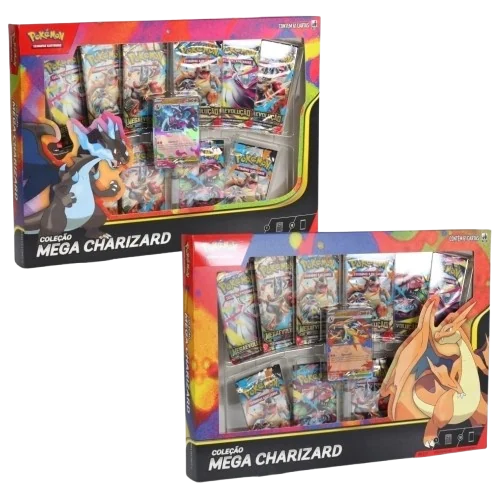 Box Coleção Pokémon Mega Charizard X ou Y
